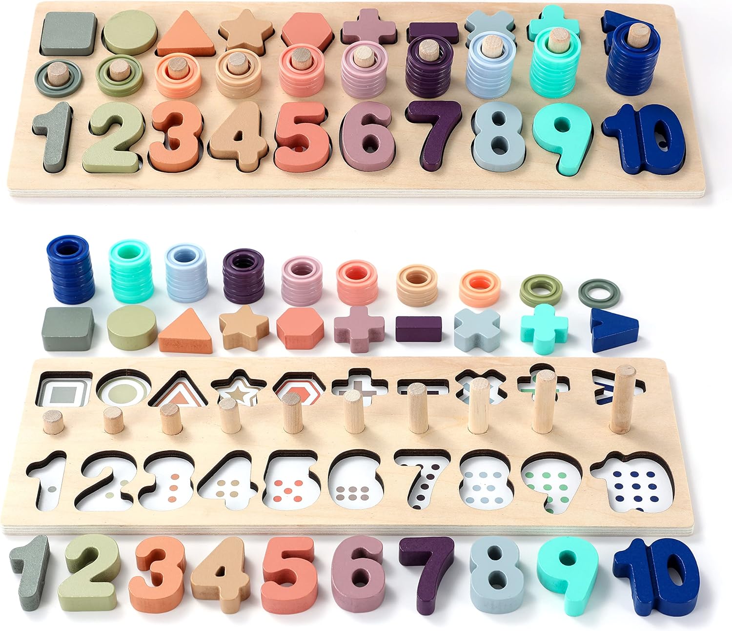 Toddler Montessori Toys Teaches Number, Counting, Math