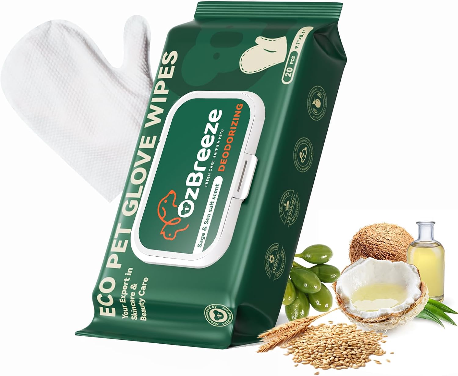 ECO PET Glove Wipes – Dog & Cat Cleaning Gloves Wipe