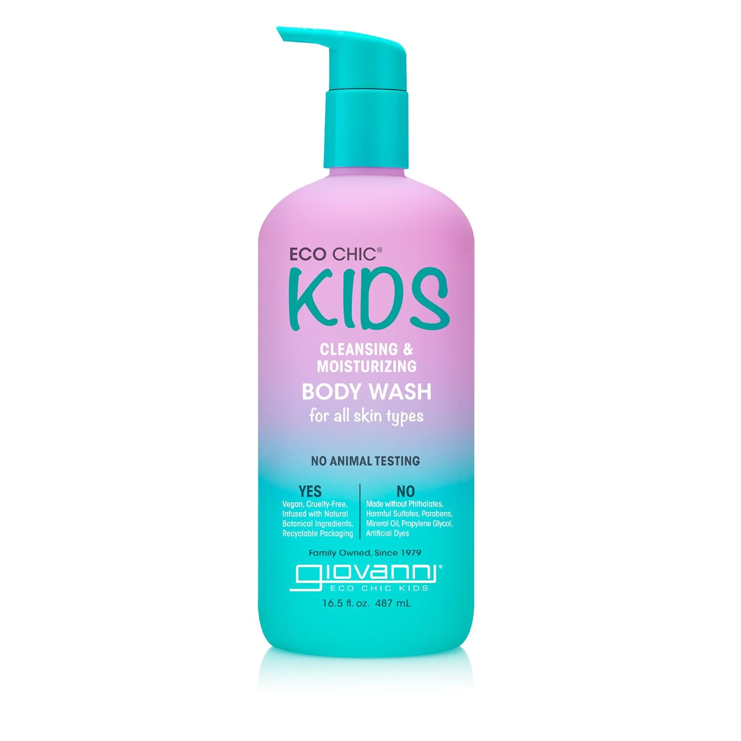 GIOVANNI Eco Chic KIDs Cleansing & Moisturizing Body Wash - 16.5 Fl Oz