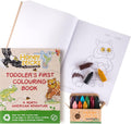 Honeysticks 100% Pure Beeswax Crayons Natural (12 Pack with Book)