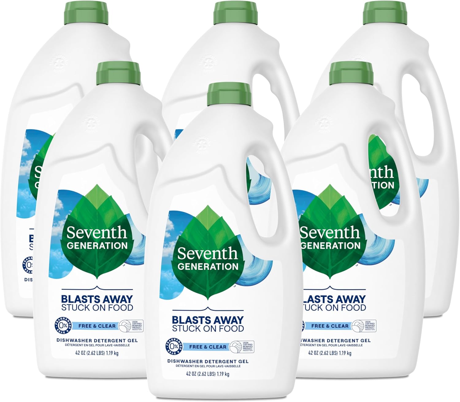 Seventh Generation Dishwasher Detergent Gel 42 oz, Pack of 6