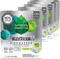 Dishwasher Detergent Packs Fresh Citrus scent Pack of 5, 40 count
