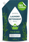 Puracy Laundry Detergent Refill (Free & Clear, 48 fl oz, 192 Loads)