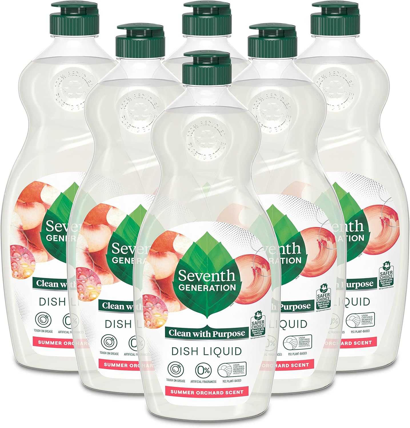 Dish Soap Liquid Pack of 6 Dishwashing Soap Dish Detergent Liquid Soap 19 oz