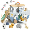 Joyreal Wooden Noah's Ark Toy for 1 Year Old Baby Boy and Girl Baptism Gift