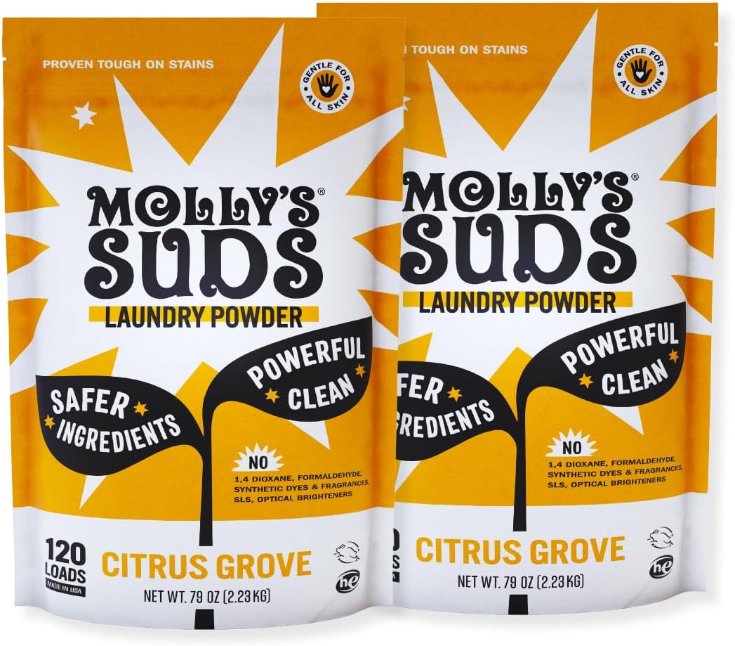 Molly's Suds Original Laundry Detergent Powder, 240 Loads (Citrus Grove)