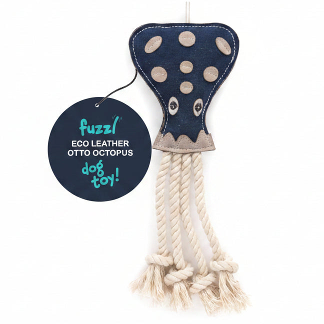 Eco Leather Otto Octopus Natural and Tough Dog Toys